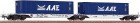 66560 Roco Twin Unit Flat car with containers AAE